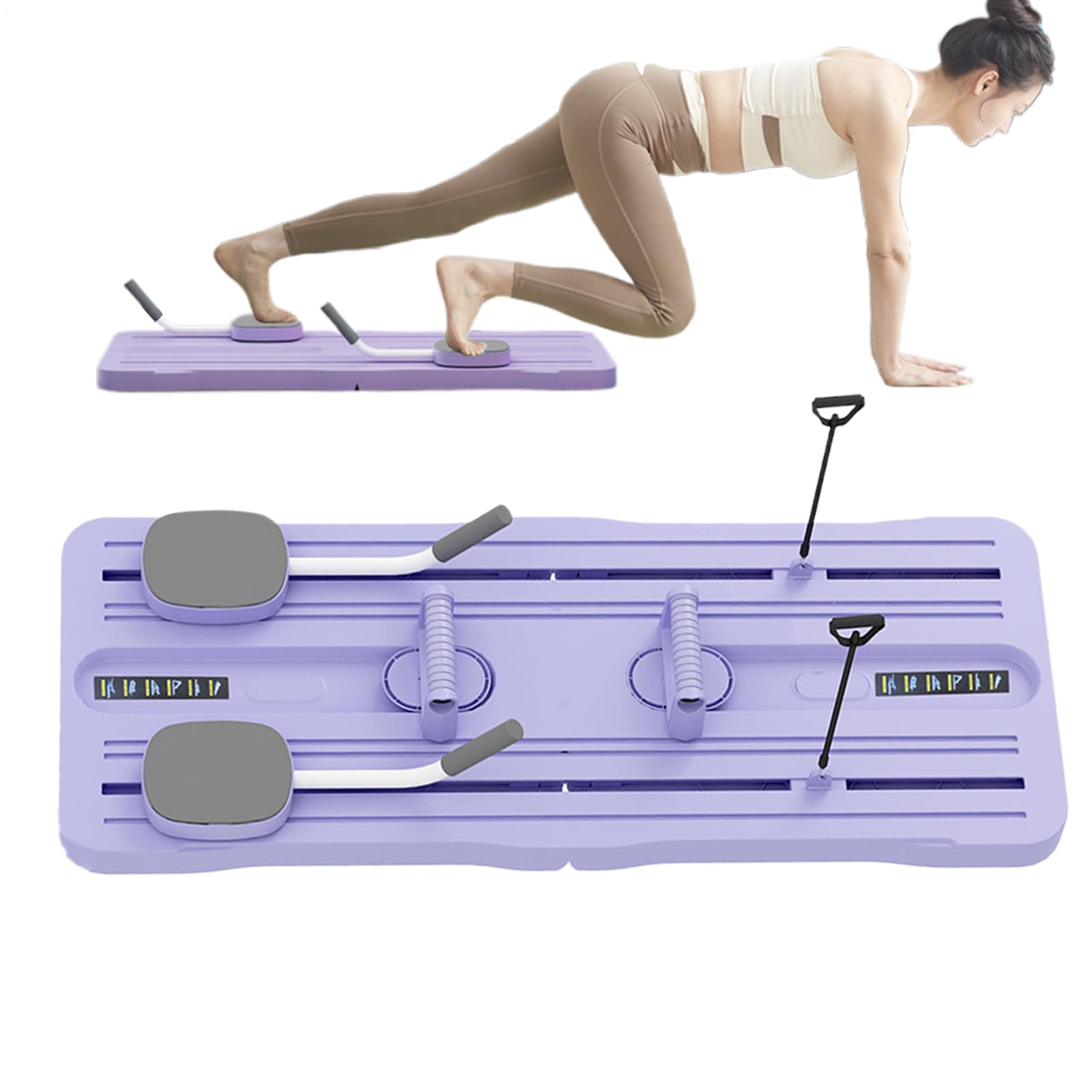 Set Di Riformatore Pilates | Addominal Trainer e Core Team Board,Attrezzatura di Allenamento Multifunzionale per Tutto il Corpo Che Tonifica Muscoli