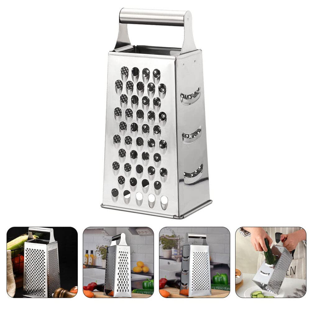 Rallador multifunción de acero inoxidable con mango antideslizante, triturador versátil de verduras y frutas para cortar y rallar fácilmente la cocina 9