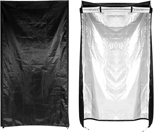 Miniatura 10 de QWORK Cubierta para unidad de almacenamiento, cubierta de estante de alambre para estante de 60 x 24 x 72 pulgadas, tela Oxford 210D, para mantener