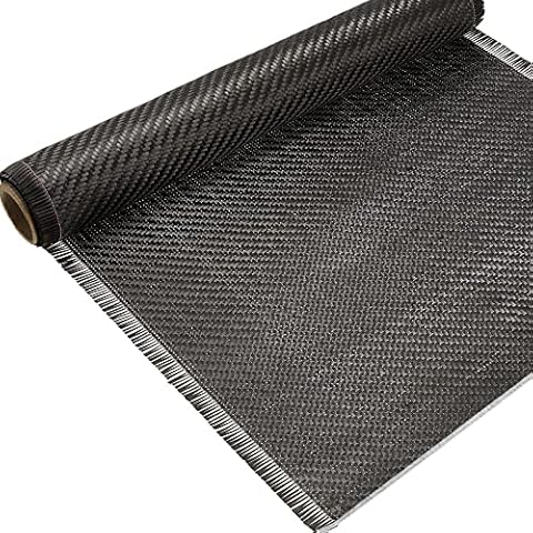 Tudomro 10ft x 12" Carbon Fiber Fabric Black Carbon Fiber Sheet Pure Carbon Fiber Cloth 2 x 2 Twill Weave-3k/220g for Cars Structural Reinforcement on Concrete Wall Basement Boat Repair(1 Roll) Cover
