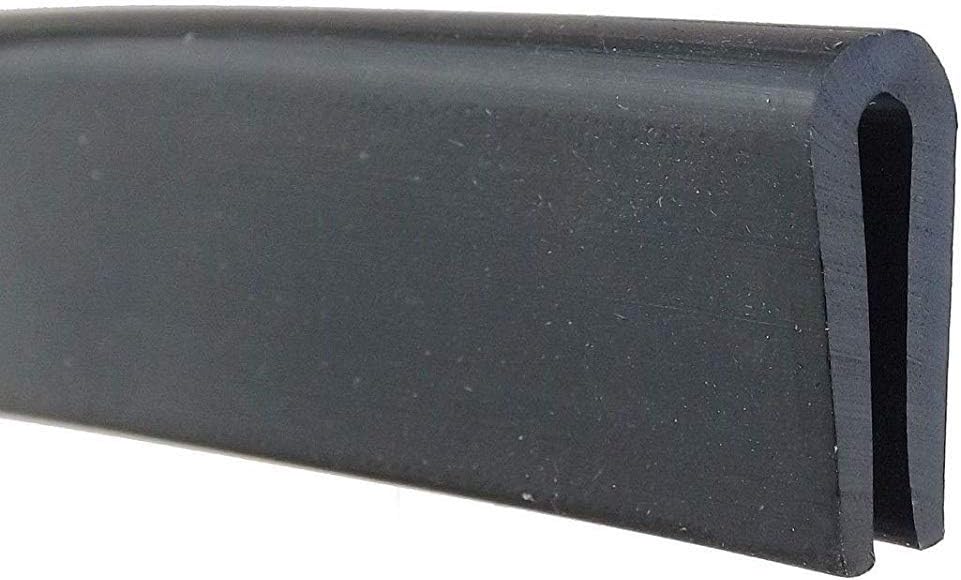 D044-10F Black U Channel Edge Trim Seal EPDM 17/32" high x 3/32" Wide (10 Feet)