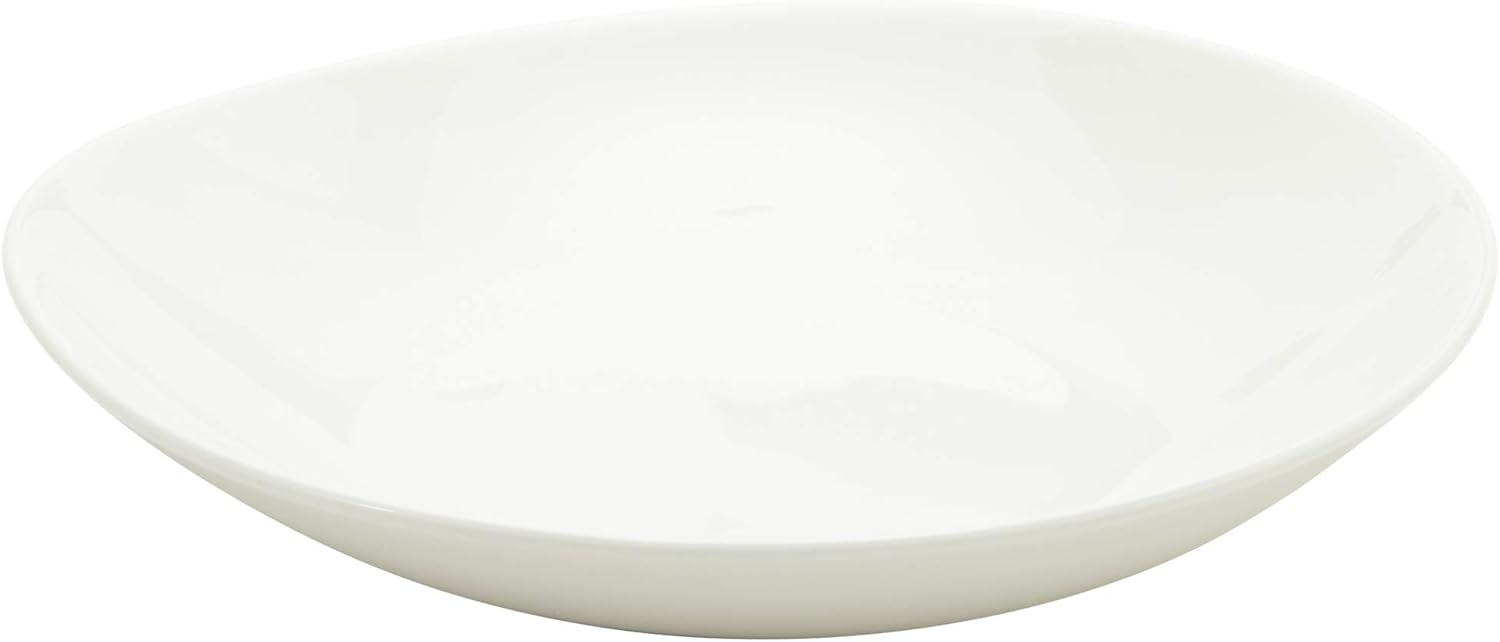 Narumi 41031-5724 Patia Plate, 7.1 inches (18 cm), White, Stylish, Simple, Flat Plate, Microwave, Dishwasher Safe