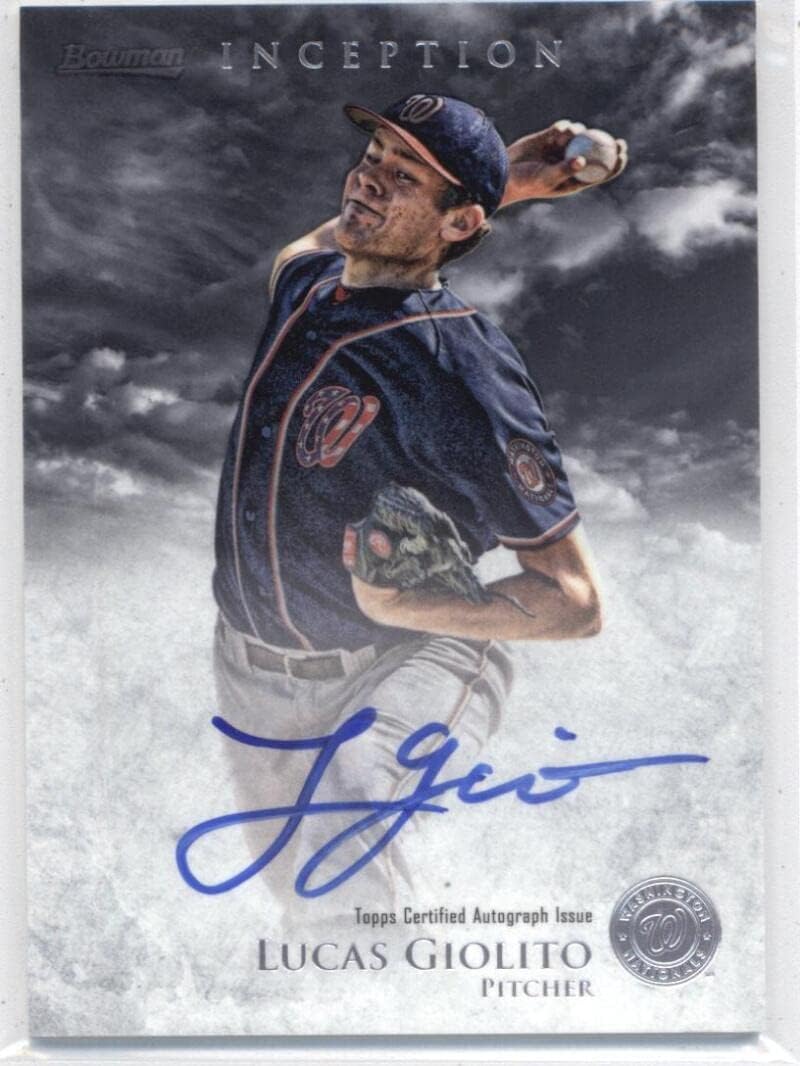 2013 Bowman Inception Prospect Autographs #PA-LG Lucas Giolito Washington Nationals MLB Baseball Card (Autographed) NM-MT