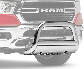 Barricade Off-Road 3.5" with Oval Bull Bar in Stainless Steel with Skid Plate Fits Dodge RAM 1500 2019-2020 Excluding Rebel