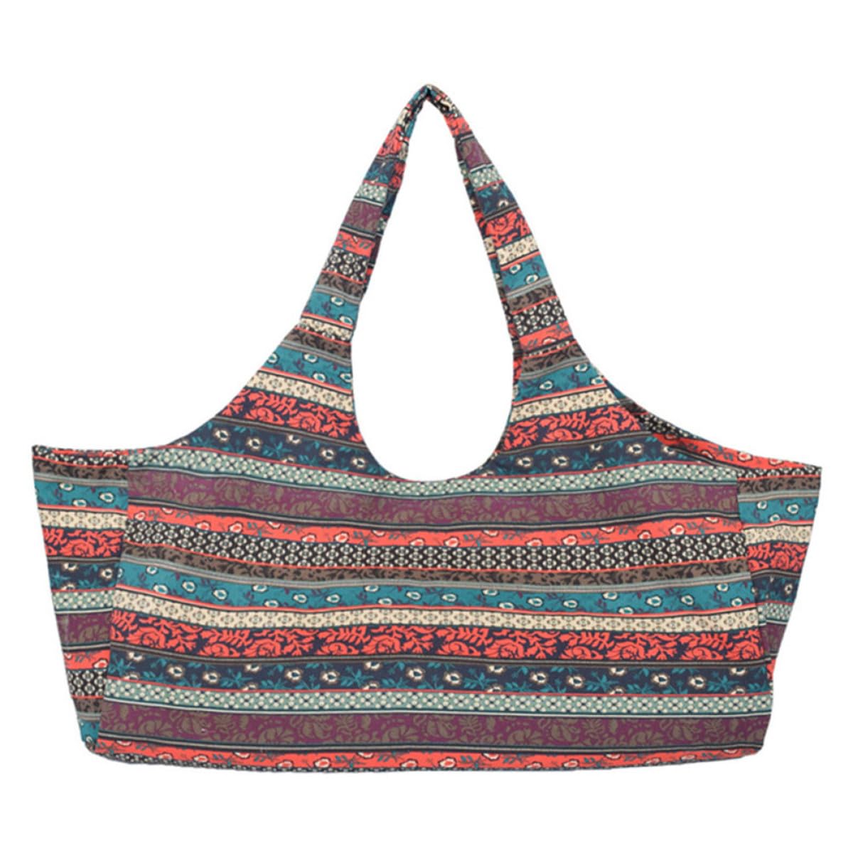 Vaguelly Ethno Yogamattentasche aus Canvas, Große Schultertasche