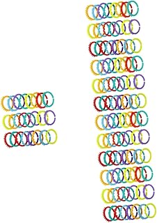 TOYANDONA 120 Peças Anéis De Mordedor Anéis De Mordedor Anéis De Brinquedo Tubos De Dentição Para Bebês Mordedor Chocalho Anéis De Dentição Para Bebês Brinquedos Para Bebês Anéis De Criança