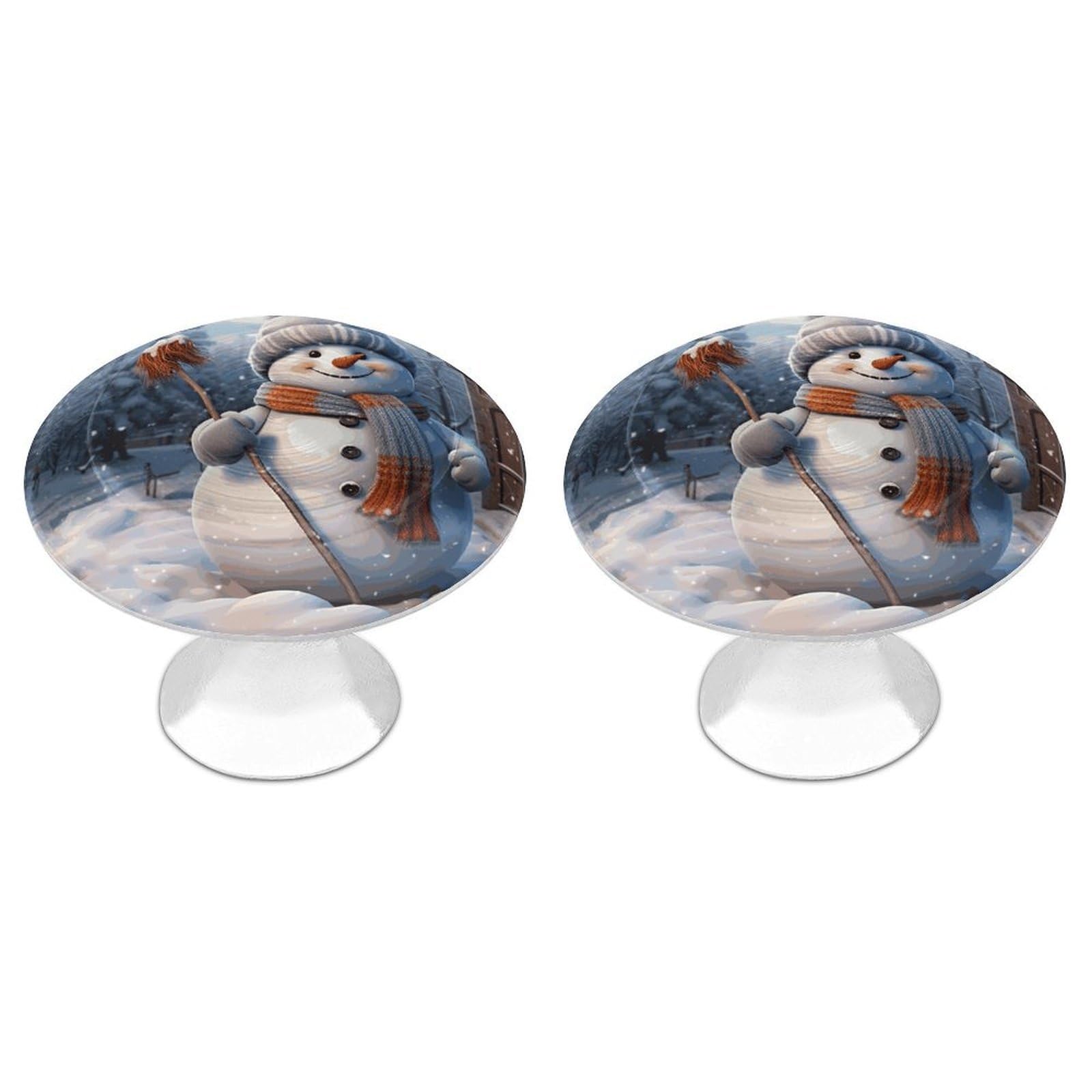Btcowzrv Style Hardworking Snowman 2 Pack Cabinet Knobs Drawer Pulls