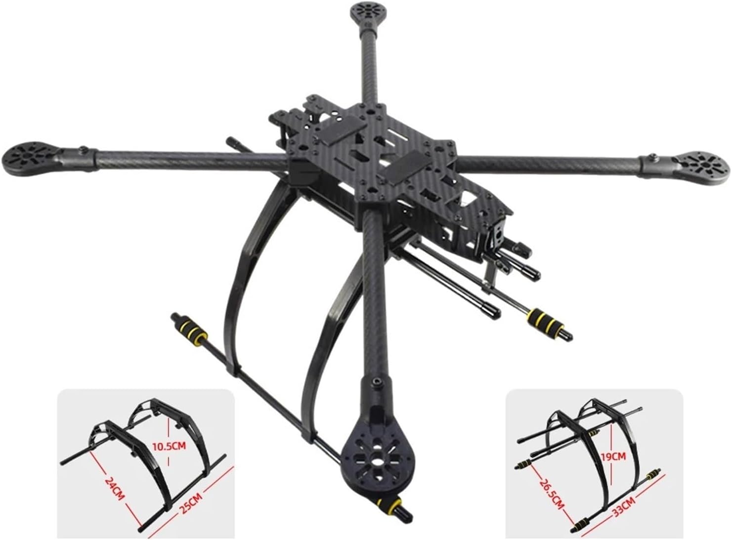 Compatible for 9IMOD, Frame Drone Fram 13/15inch Carbon Fiber Quadcopter with Print Parts(15inch-Large Tripod)