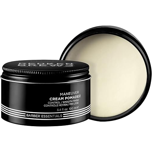 Redken Brews Cream Pomade For Men, Medium Hold, Natural Finish 3.4 Ounce