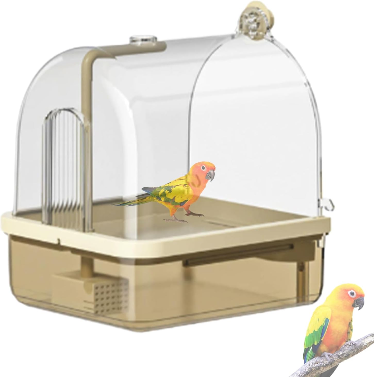 Automatic Bird Bath, Large Bird Shower Circulating Water Large Parrot Bathtub Fountain, for Pet Bird Low Noise Parrot Bathtub Electric Cockatiel Bathing Pool for Lovebird