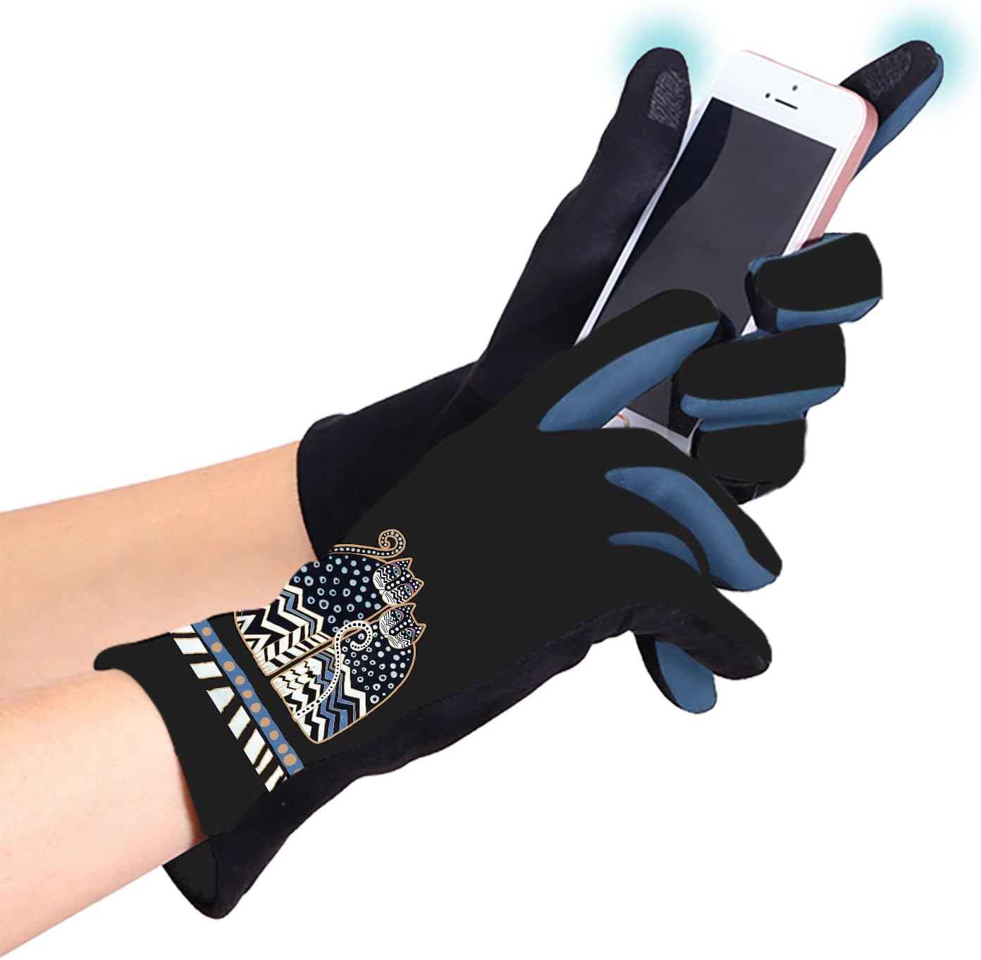 RainCaper LB Rainbow Cat Women's Texting Gloves Warm Touch Screen Gloves All-season Travel, Museum & Fashion Gloves Fit Most - Image 2