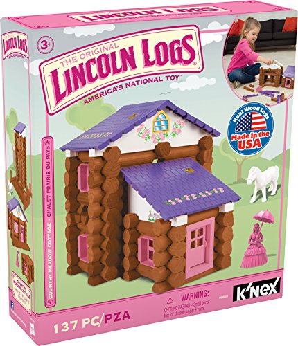 LINCOLN LOGS  Country Meadow Cottage  137 Pieces  Ages 3+ Preschool Education Toy