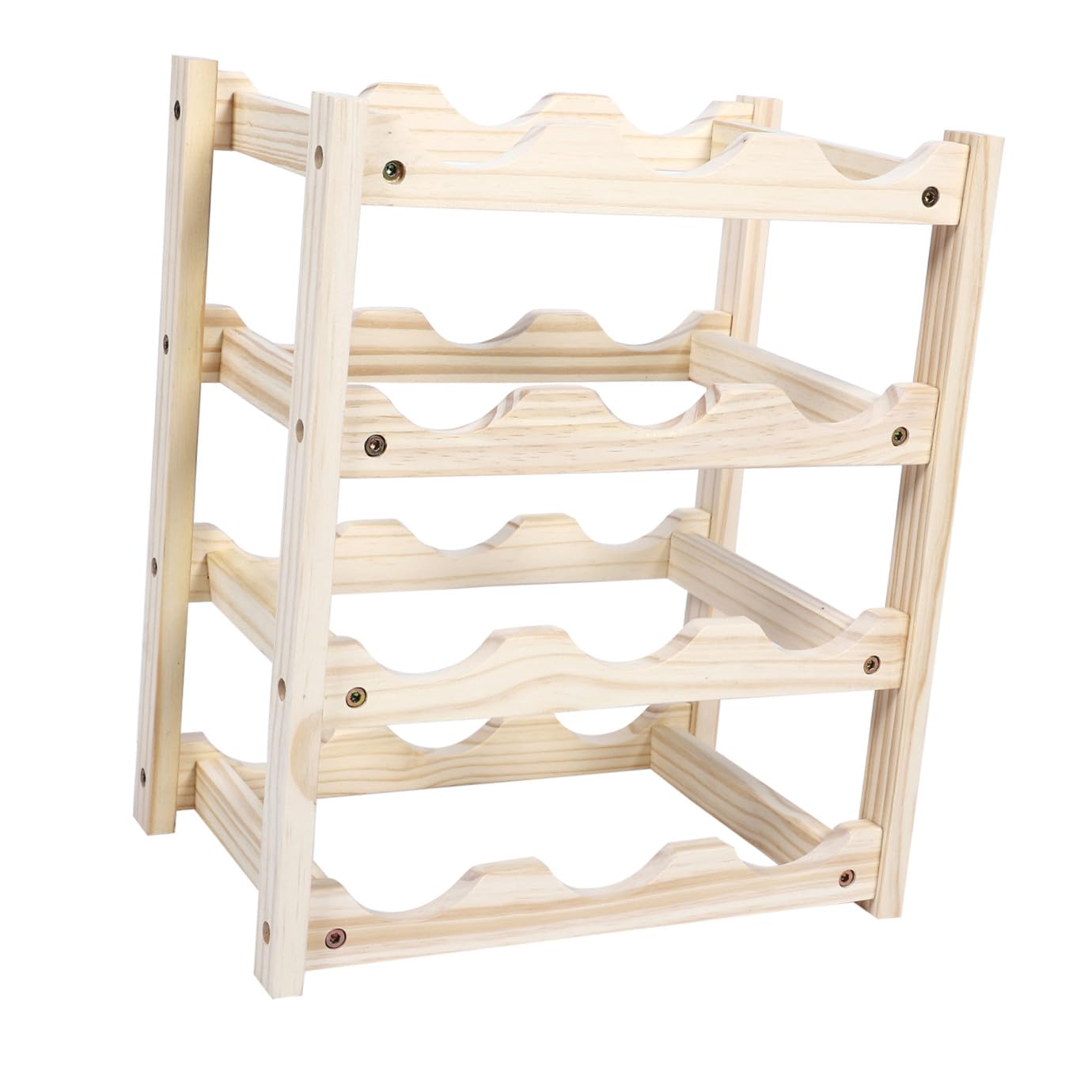 Portabottiglie in Legno Rosso Per Uso Domestico Portabottiglie Decorativo Multistrato Fondo Antiscivolo Per Bottiglie Di Vino E Lattine