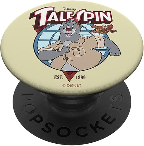 Disney TaleSpin Baloo Logo PopSockets Agarre y soporte para teléfonos y tabletas