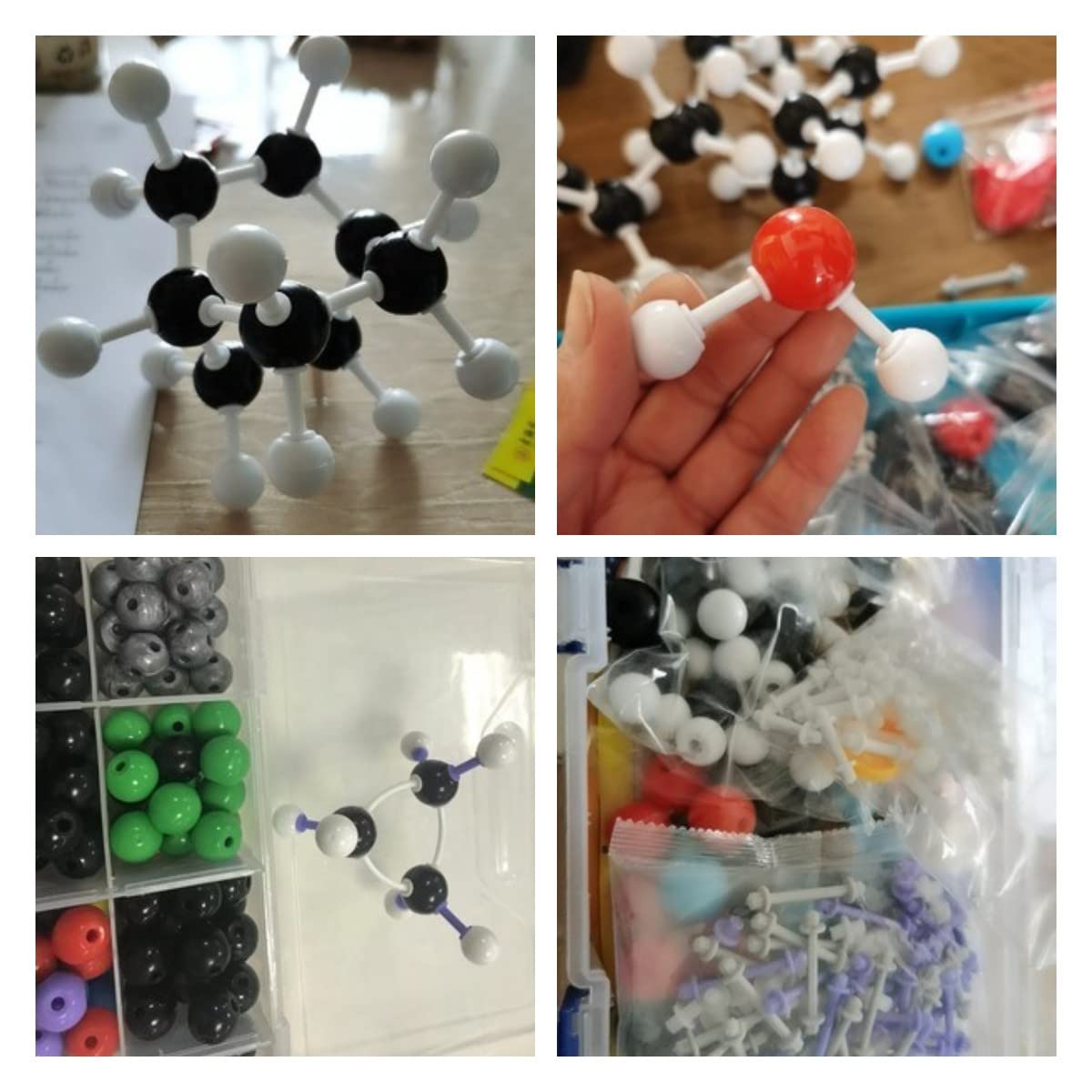 Organic Chemistry 472-teiliger Modellbausatz – Molekularer Modellbausatz mit Atomen für naturwissenschaftlichen Unterricht und Forschung