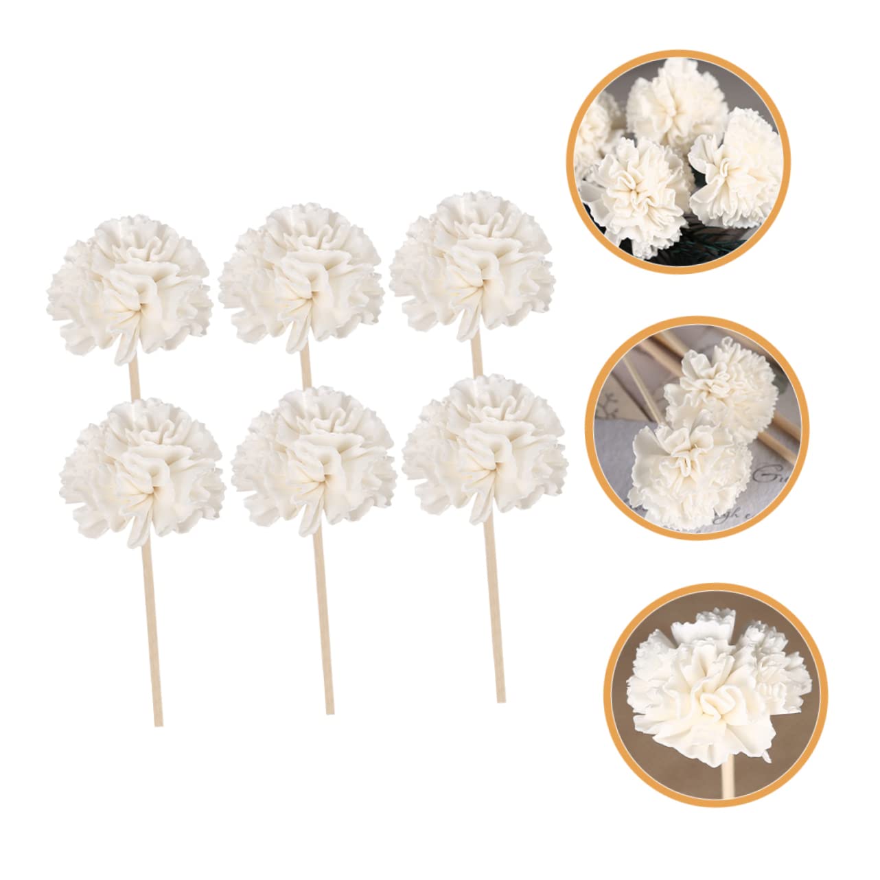 5 Set Rattan Per Aromaterapia Fiore Camera Bagno Profumo Piccolo Bastoni Bastoncino Diffusore Di Fragranze Floreali Bastoncini Di Fiori Diffusori 6 Pezzi * 5