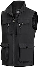 Men's Fishing Vest Multi-Pocket Outdoor Quick Dry Vest Sports Sleeveless Jacket Lightweight Breathable Jacket Leisure Camping Photography Vest