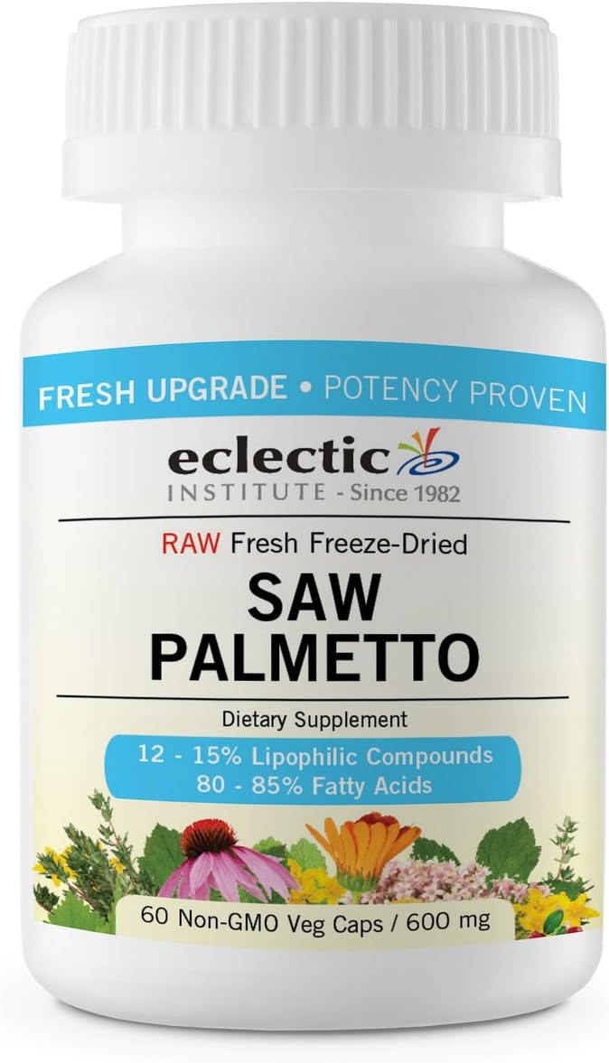 Eclectic Saw Palmetto 600 Mg Fduv, Blue, 60 Count