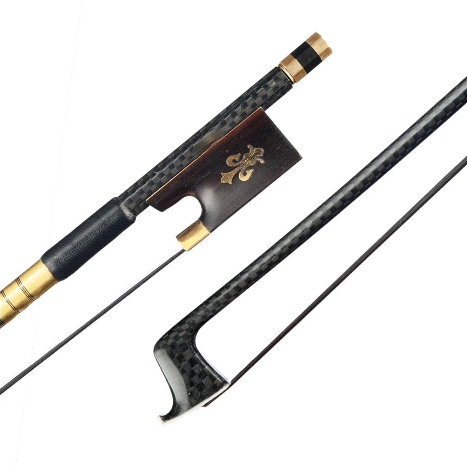 principiante Práctica Arco Violín Arco de fibra de carbono 4/4 piezas de violín accesorios de instrumentos de cola de caballo negra