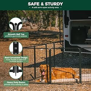 FXW-Rollick-Dog-Playpen-for-Yard-RV-CampingPatented-32-inch-32-Panels - Cucciolini Doodles   FXW-Rollick-Dog-Playpen-for-Yard-RV-CampingPatented-32-inch-32-Panels