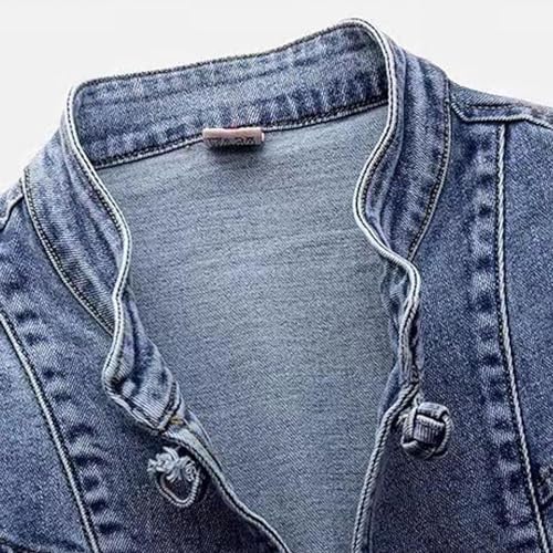 Veste en jean d'hiver femme courte et brodée, idéale pour vos sorties décontractées en ville