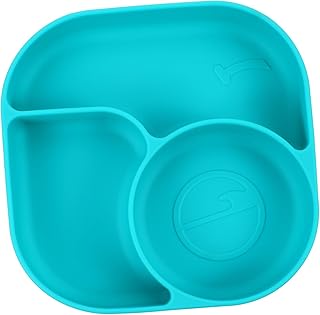 Kisangel 1Pc Prato De Jantar Undercap Prático Prato De Bebê Fácil De Usar Placa De Bebê Ventosa Placas Para Crianças Placas De Sucção Para Bebê Dividido Comida De Bebê Servindo Prato