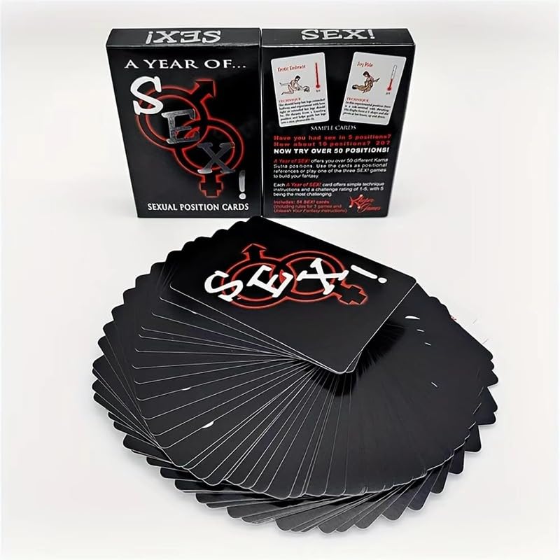 AJOHBM Jeu de 50 Cartes Jouets de Divertissement pour Couple Couple de Jeu pour Solitaire Accessoires, Chambre Cartes-Y11D01W AJOHBM Jeu de 50 Cartes Jouets de Divertissement pour Couple Couple de Jeu pour Solitaire Accessoires, Chambre Cartes-Y11D01W