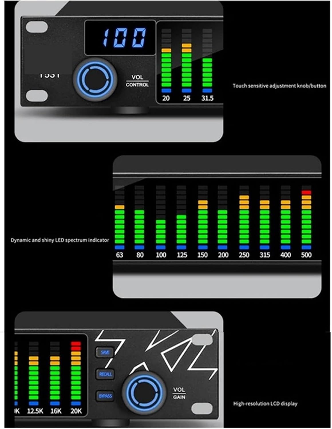 Amazon.co.jp: Audio Mixer Sound Mixer Professional Equalizer Audio