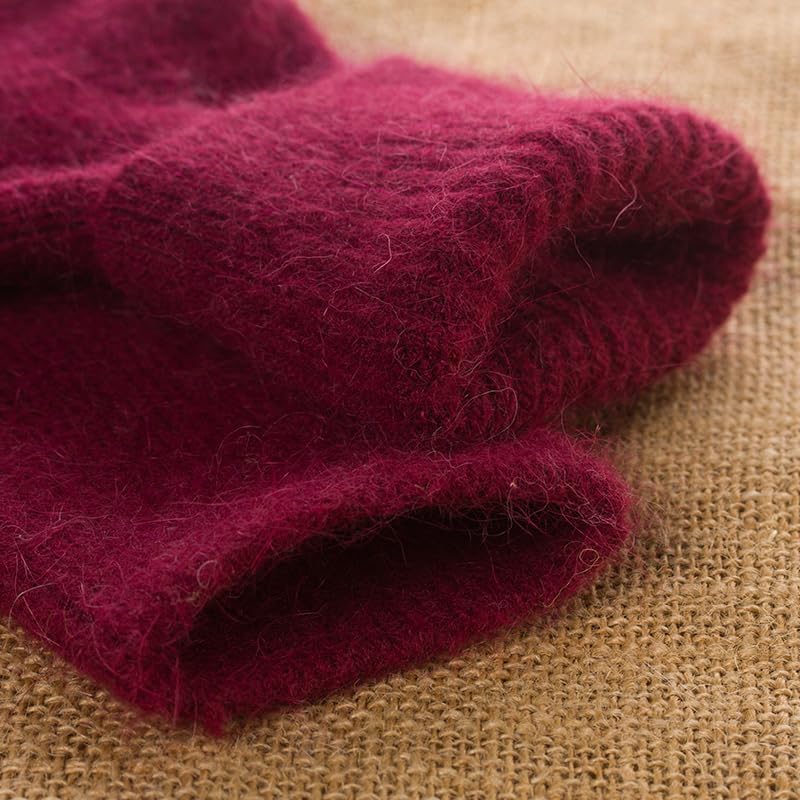3 Pairs Wool Socks women's female Winter Warm Women Socks Super Thicker Sheep Wool Against Cold Snow Thermal Socks Soft (Color : Light blue, Size : 3pairs)