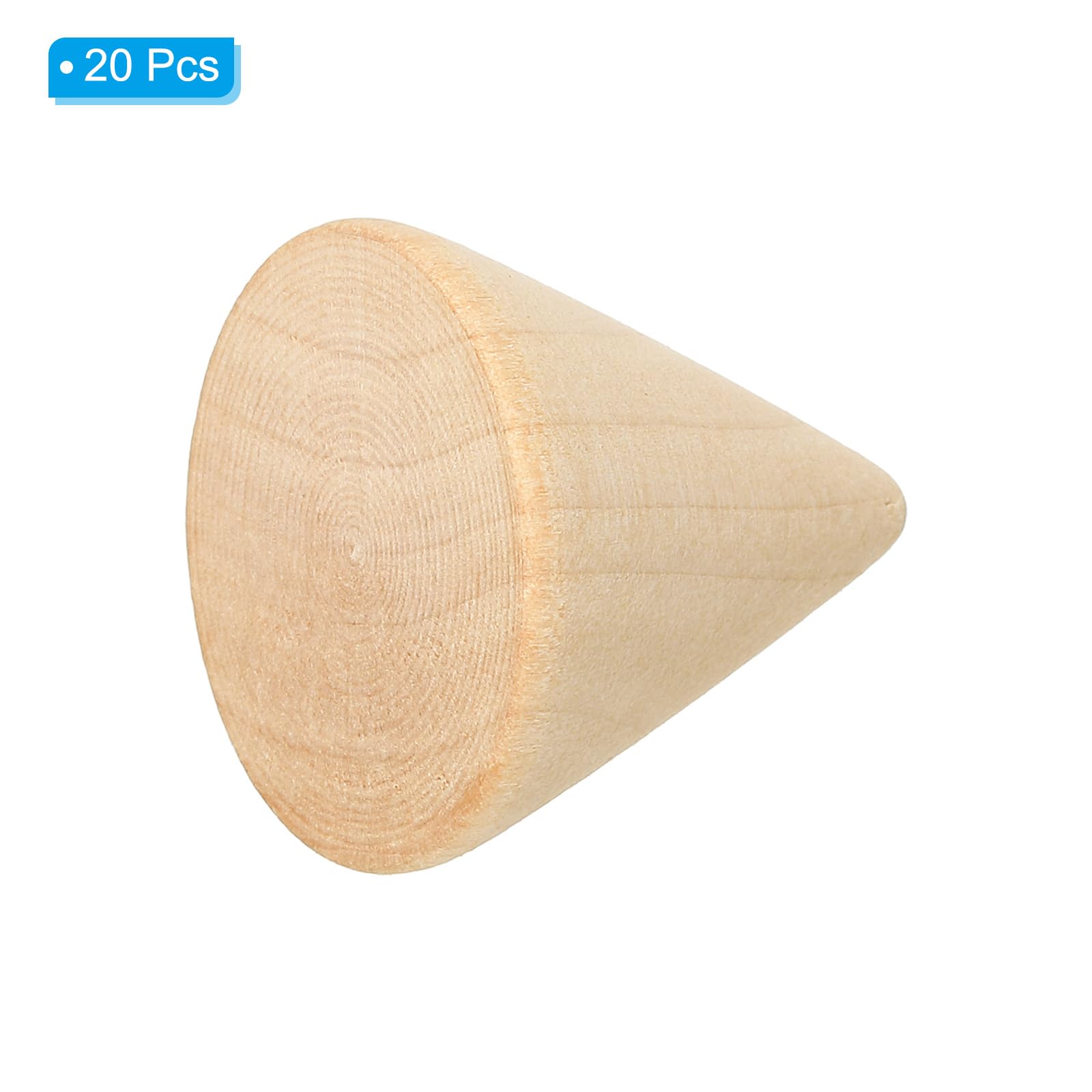 PATIKIL Porta Ring Conici in Legno 8pz Supporto in