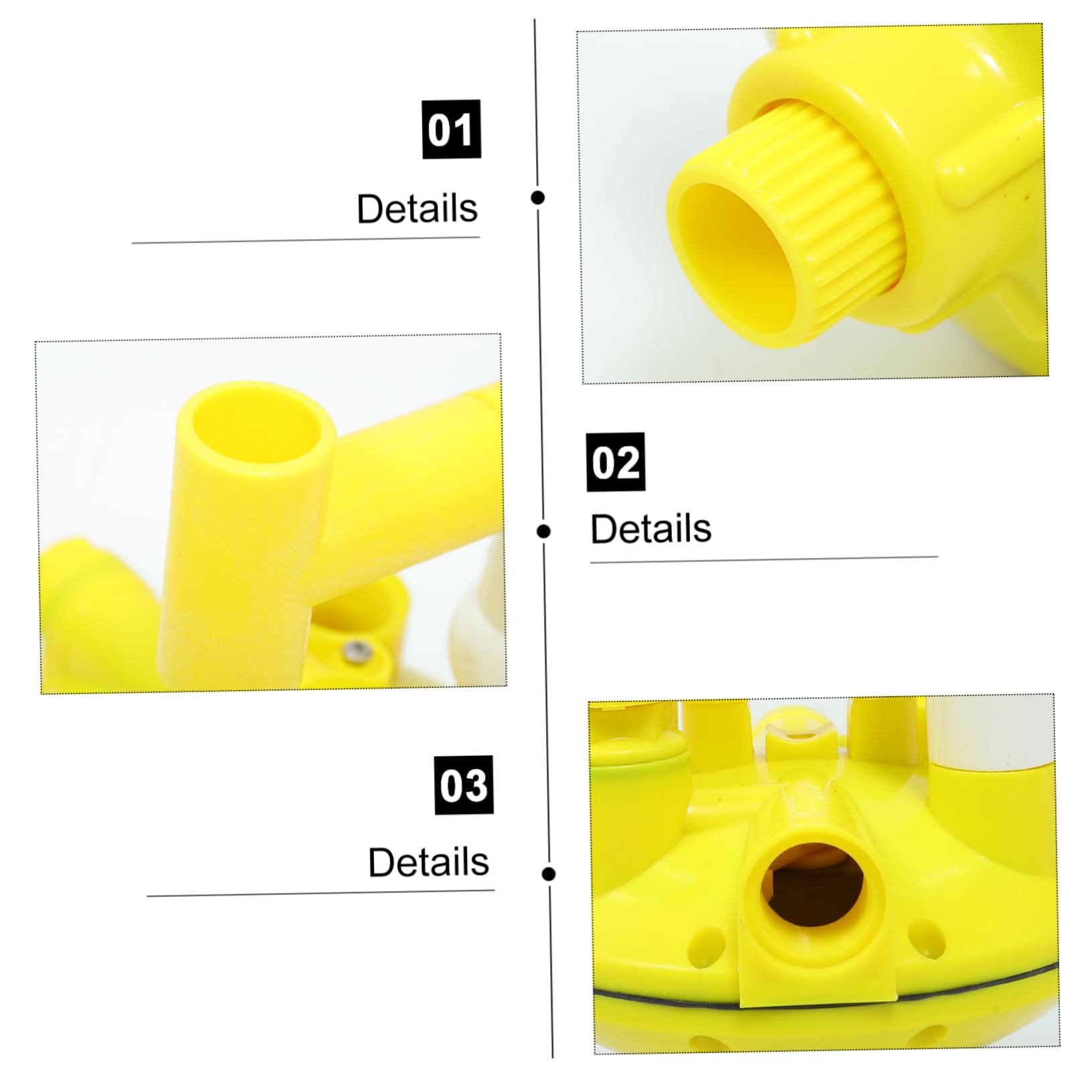 UKCOCO Regolatore di Pressione Acqua per Abbeveratoio Automatico Polli, Valvola in Plastico Giallo, Design Leggero Adatto a Fontane per Acqua e Macchine da Bere