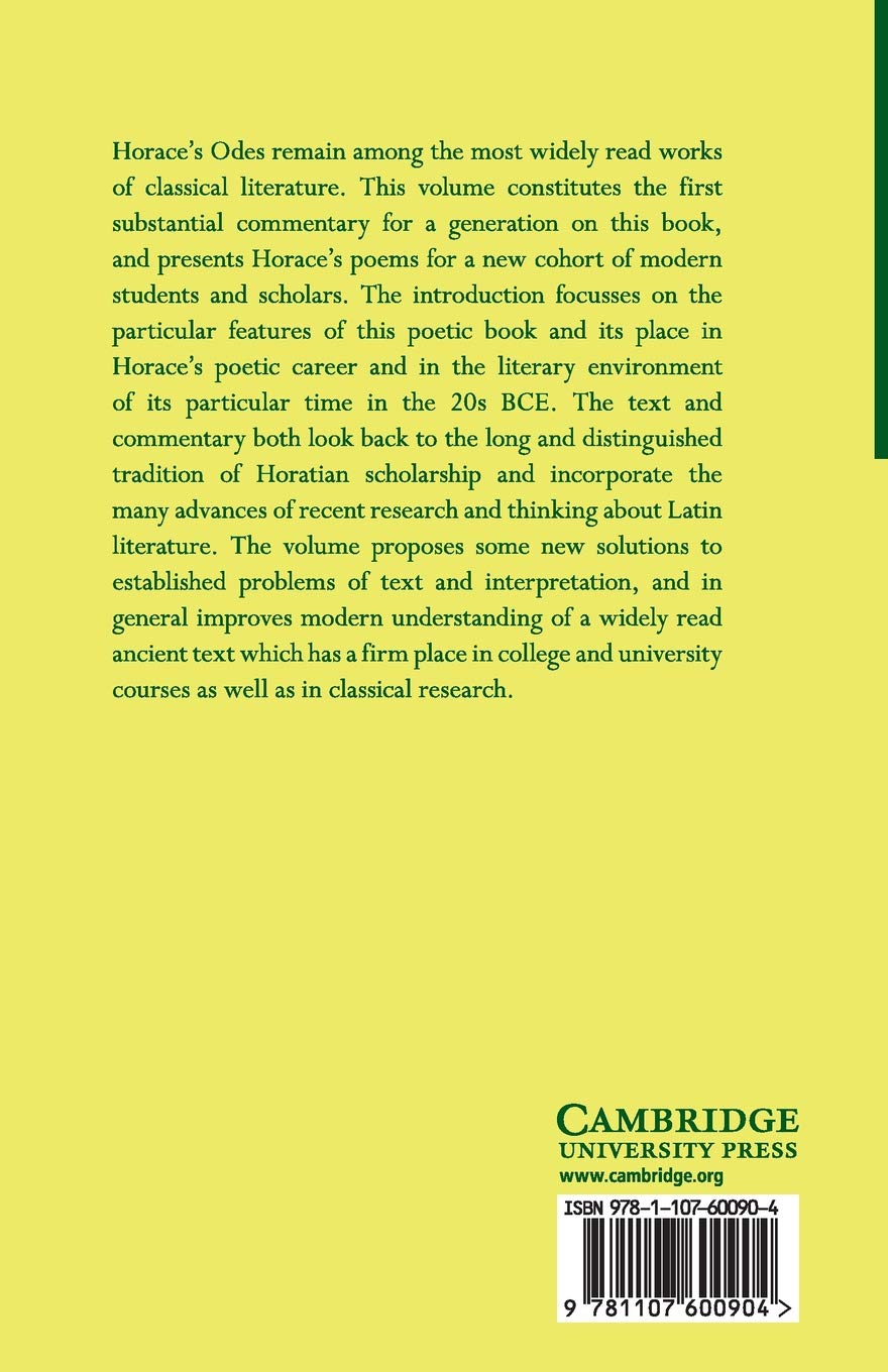 Horace: Odes Book II (Cambridge Greek and Latin Classics)