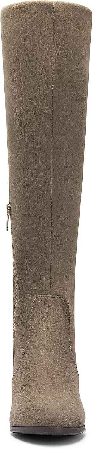 DREAM PAIRS Women's Chunky Heel Knee High Boots - Image 9