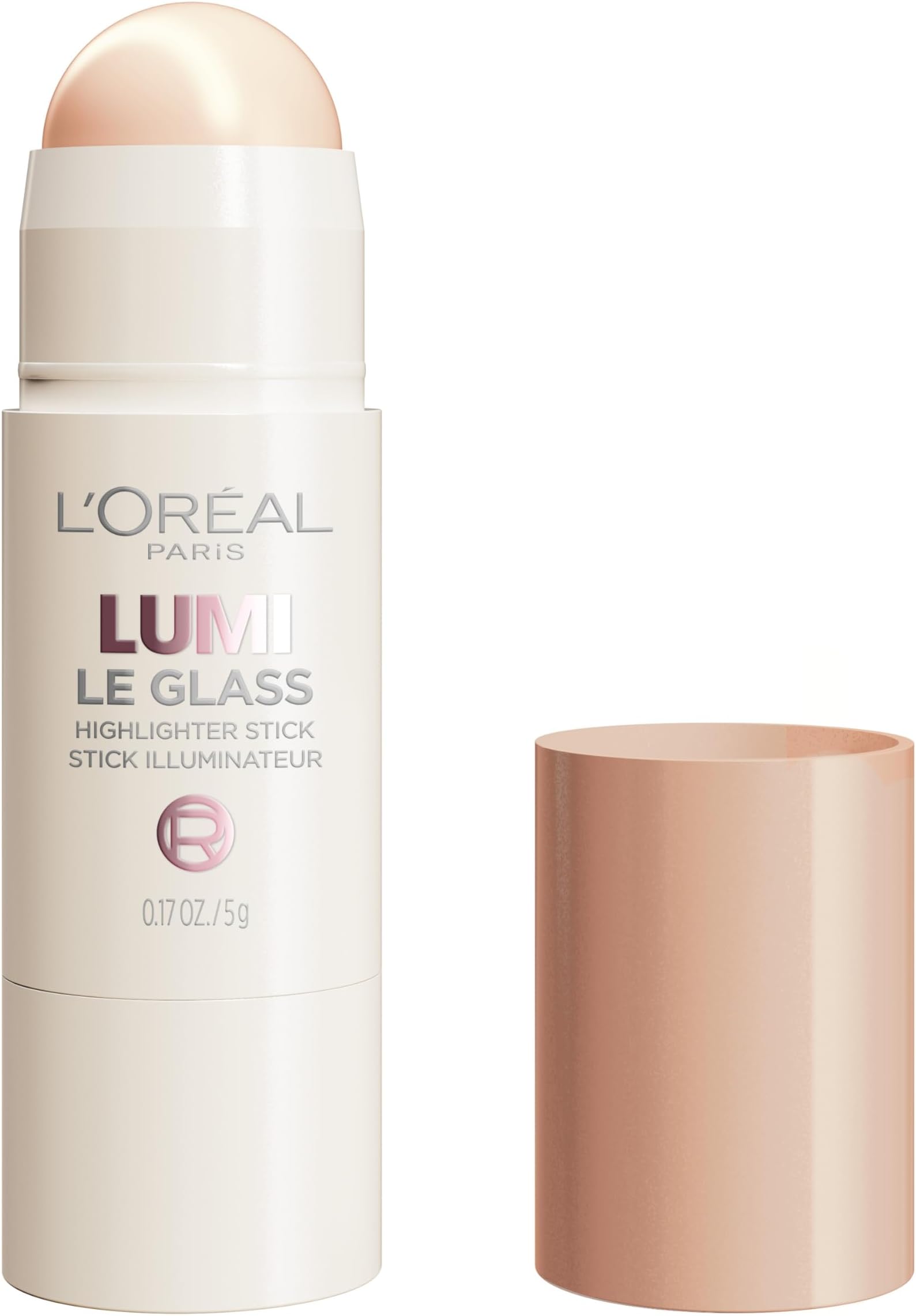 L'Oreal Paris 610 Trumatch Lumi Le Glass Highlighter, Stick Reflective, Translucent, Face and Body Glass Highlighter, Glass Highlighter, 0.17 oz (4.8 g)