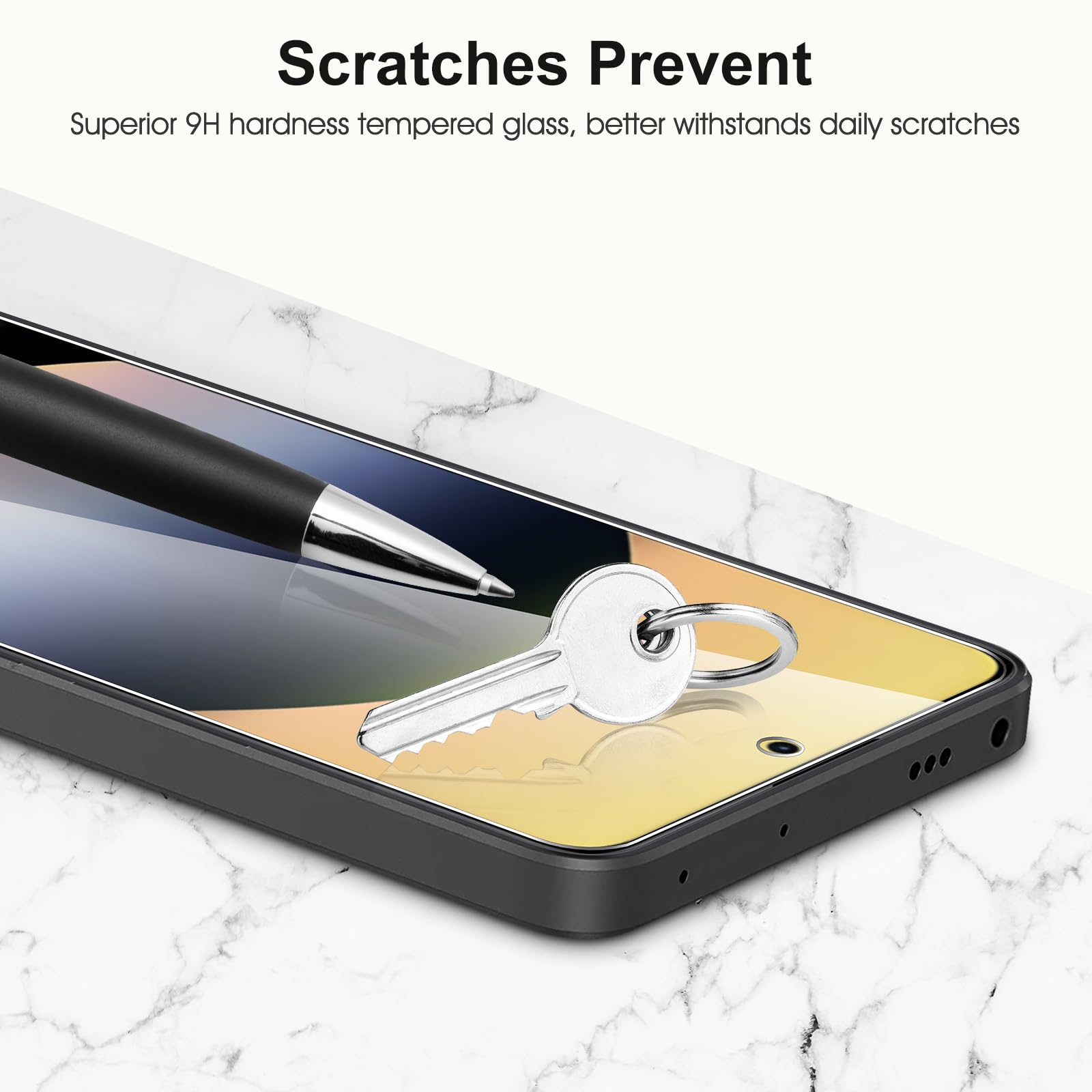 SPARIN 2+2, 2 Pezzi Vetro Temperato per Xiaomi Redmi Note 14 5G e 2 Fotocamera Posteriore Protector per Xiaomi Redmi Note 14 5G, Pellicola Vetro Protettiva con Strumento Di Allineamento Facile