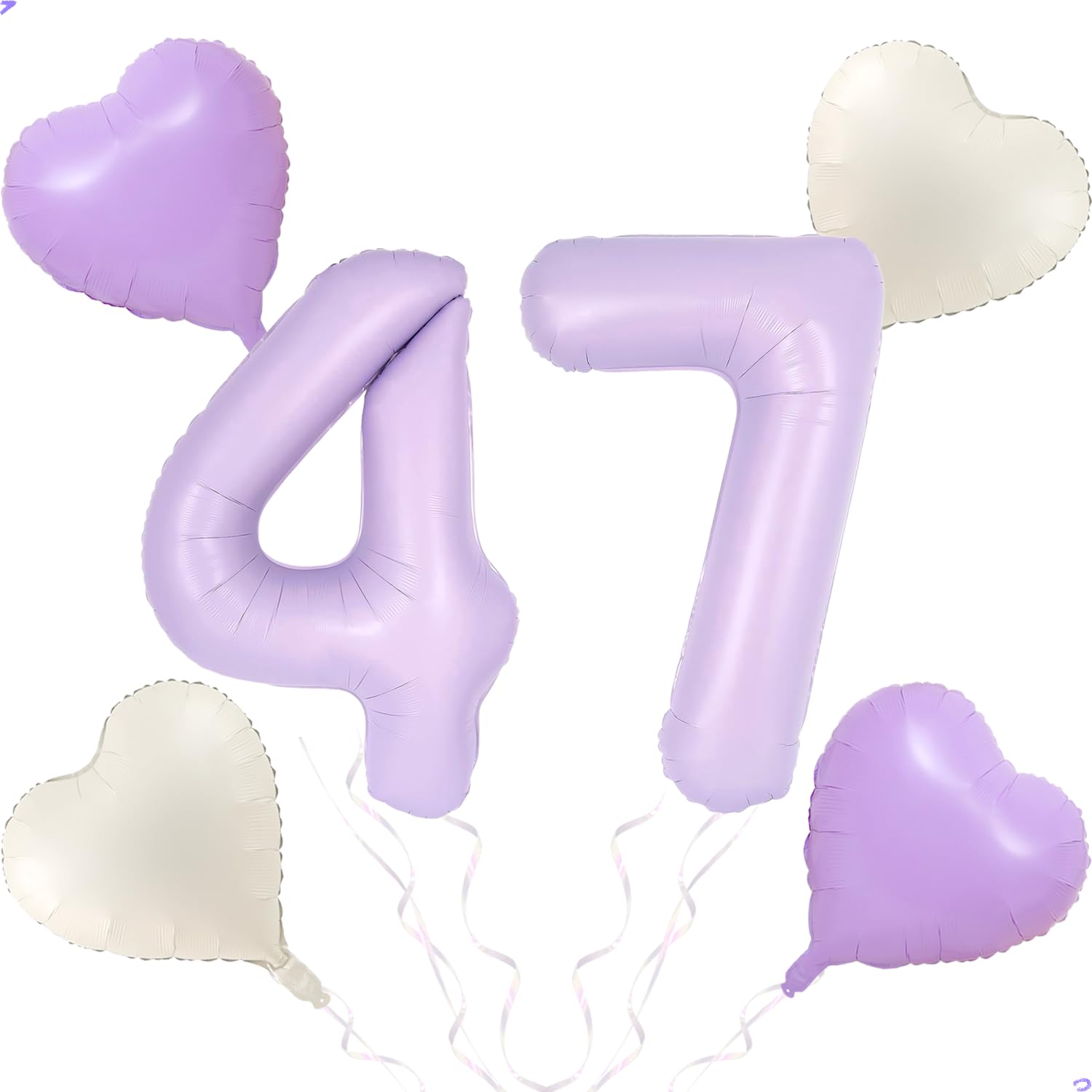 Photo 1 of light purple number balloons (Number 47)