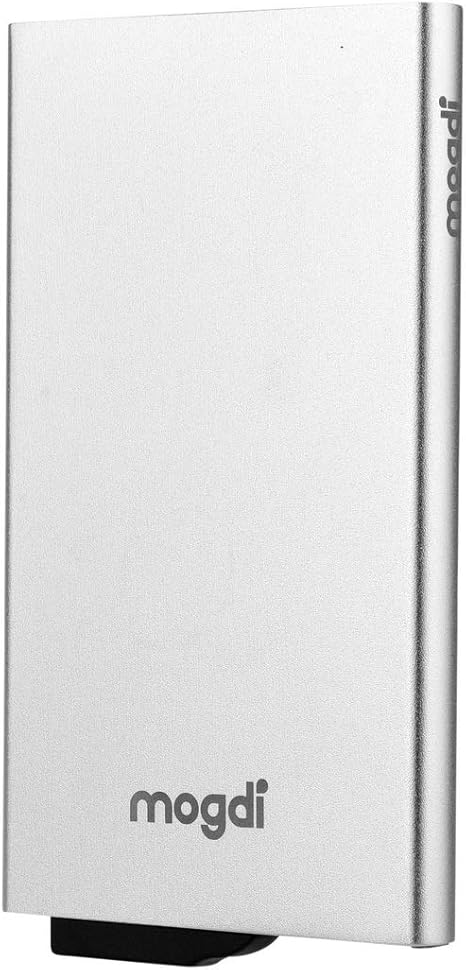 mogdi Nano Black Premium portemonnee voor heren, RFID-bescherming, kaartenetui, business-portemonnee, fijnste A , echt lederen portemonnee, antraciet, nano, Vintage