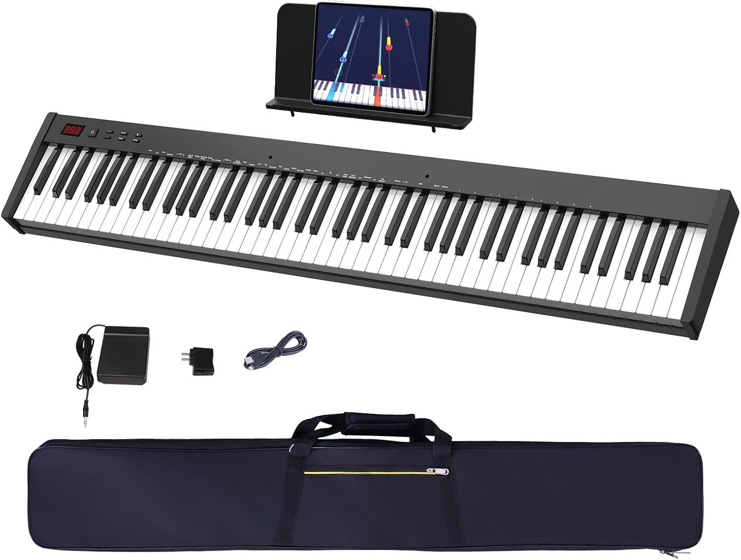 KONIX 88 Key Piano Keyboard, Beginner Electronic Keyboard