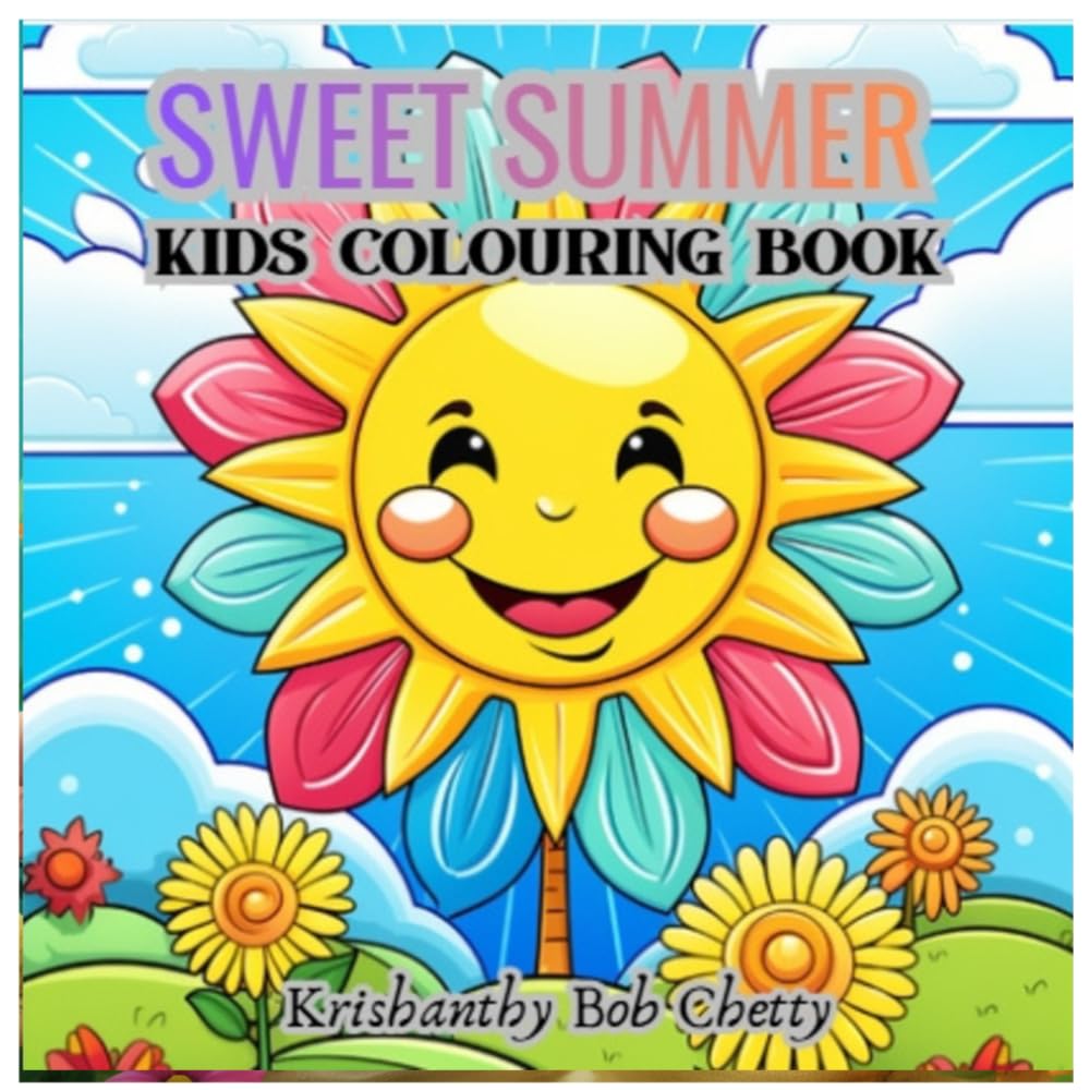 Sweet Summer Kids Coloring Book: Coloring book for Kids featuring Relaxing Sweet Summer Characters with Bold, Easy and Simple Designs
