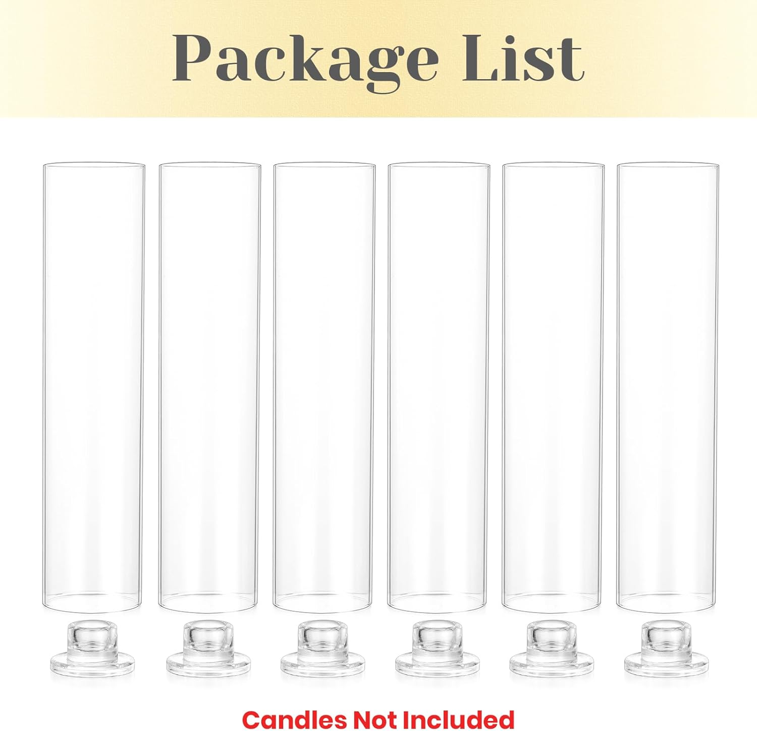 Hewory Hurricane Glass Candlestick Holders : 6 Pcs Clear Taper Candle Holders for Candlesticks - Hurricane Glass Candle Stick Candle Holders Bulk for Table Centerpiece Wedding Christmas Home Decor - Image 7