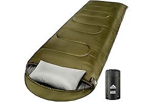 Pacific Pass 30F Synthetic Adult Sleeping Bag with Pillow