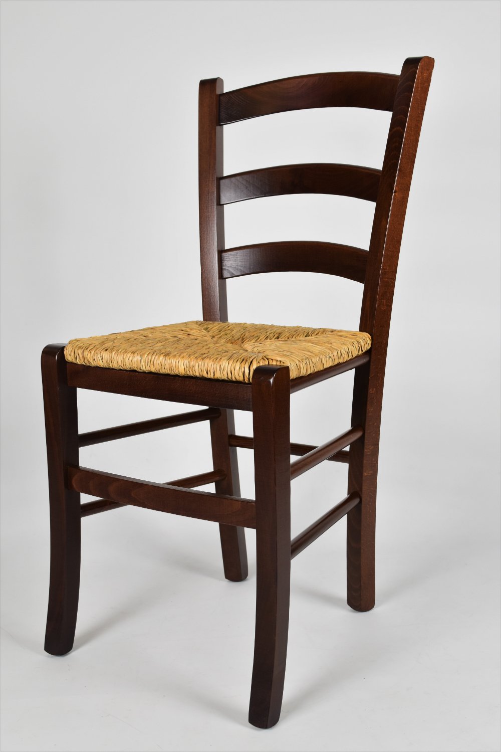 t m c s Tommychairs - Set 4 sillas Venezia para Cocina y Comedor, Estructura en Madera de Haya Color Nuez y Asiento en Paja