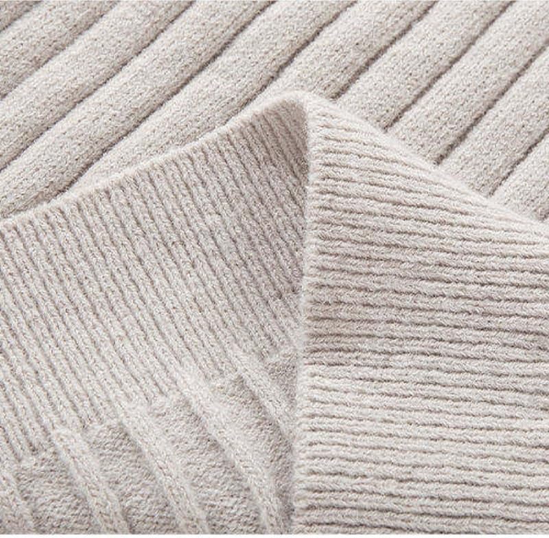 Men's Sweater Zipper Stand Up Collar Casual Knitted Sweaters Men