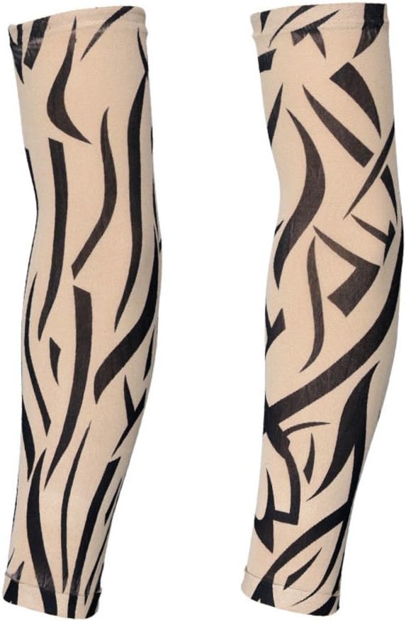 IOKLMJ Fashion Nylon Fake Temporary Tattoo Sleeves Arm Stockings Tatoo 1pairs-R L