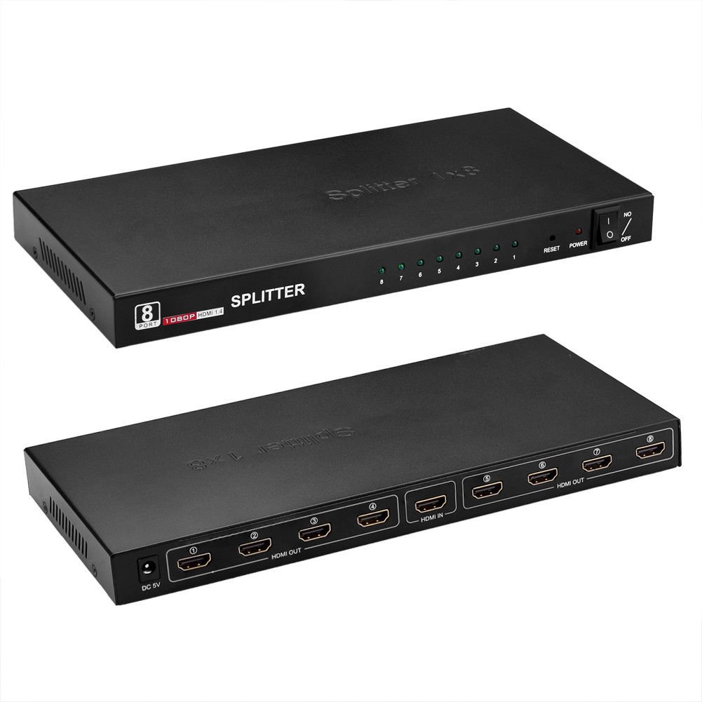 Splitter HDMI REAL CABLE – 1 Entrée Vers 8 Sorties – HDD-18 – Occasion