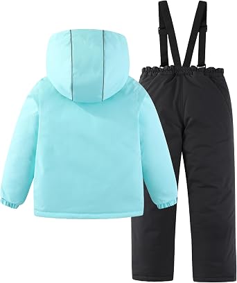 Hiheart Boys Girls Winter Ski Jacket & Pants Set 2-Piece Snowsuit