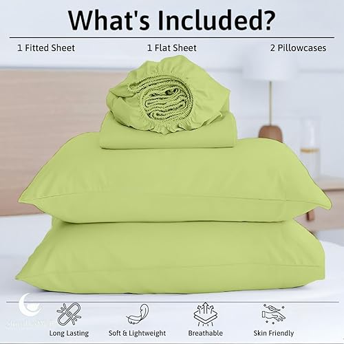 Miniatura 5 de SlumberWell Juego de sábanas bajeras de microfibra suave de lujo de 4 piezas para campistas, bolsillo profundo de 8 a 12 pulgadas, RV Camper King 70