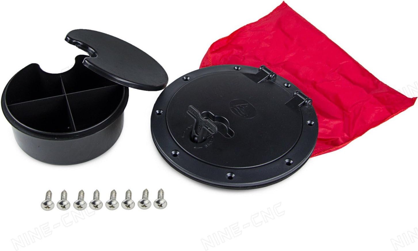 Kayak Deck Hatch 6 Inch with 6 Inch Fishing Lure Storage Box Fit Kayak