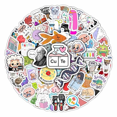 Image of 150Pcs Science Stickers for Students - Science Class Room Decor, Waterproof Vinyl Decals, Gifts for Women & Men