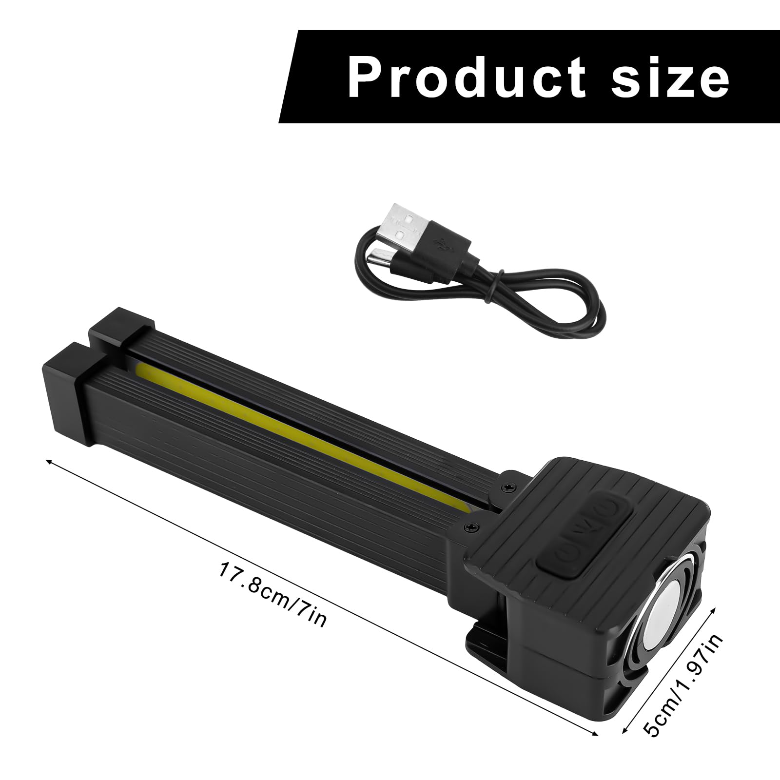 BTFO Gym Lamp for Posing, Portable Magnetic LED Posing Lamp 180 Degree Folding Work Magnet Light Flashlight with Hang Hook 7-Level Dimming and 4 Light Modes for Fitness, Camping, Home, Office